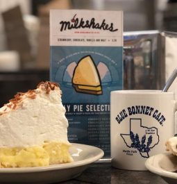 slice of pie at Blue Bonnet Cafe