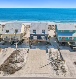 row of duplexes on the beach