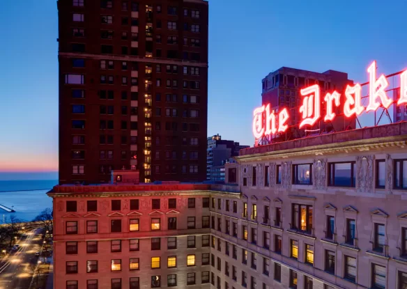 iconic Drake hotel in Chicago