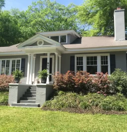 Exterior of home with yard
